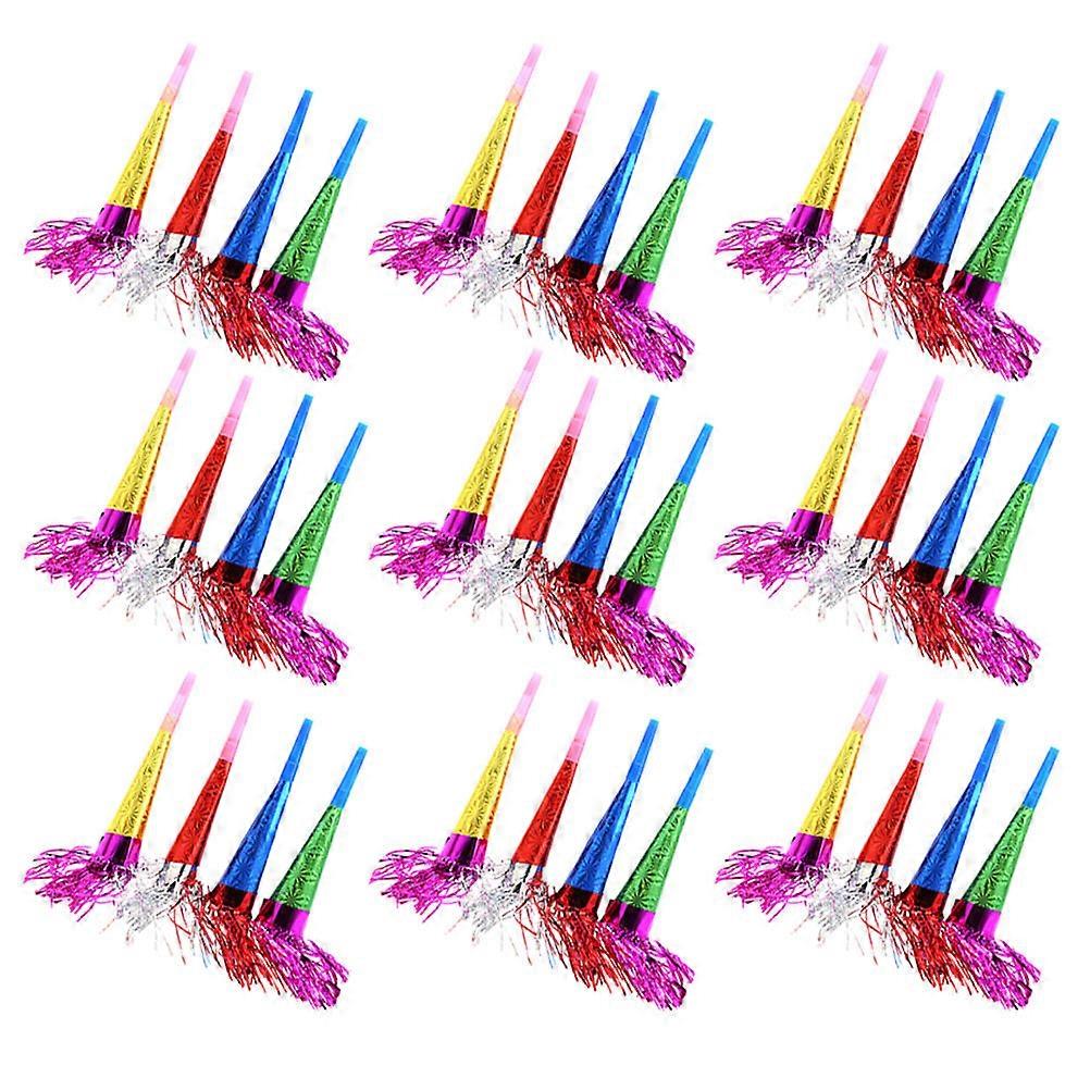 パーティーホイッスルキッズフェスティバルブローアウト紙素材ハロウィーンクリスマス新年の子供50個