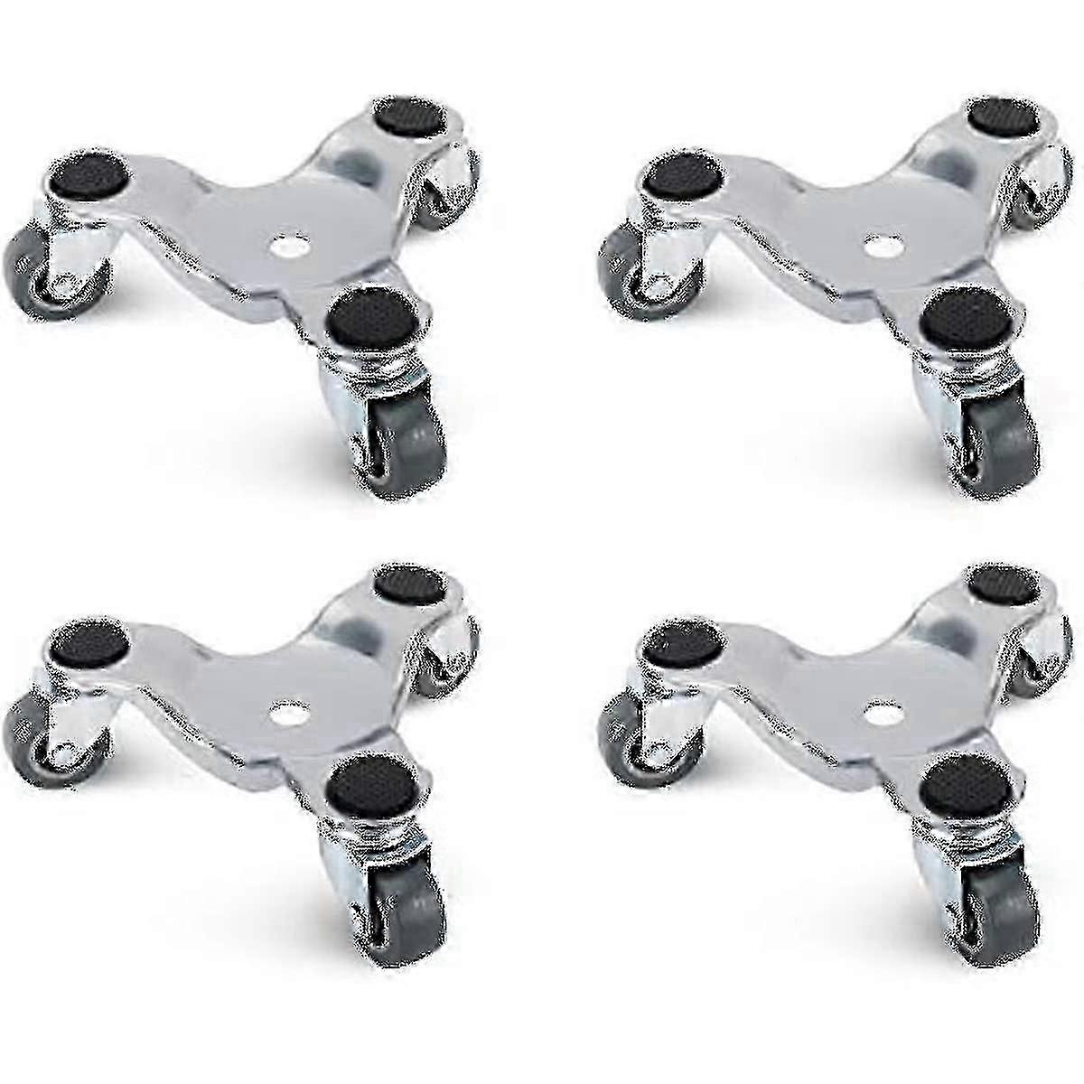 4 Pack 6 Polegadas Conjunto de Tri-dolly de Aço Alta Capacidade de Carga 220lbs Para Móveis em Movimento