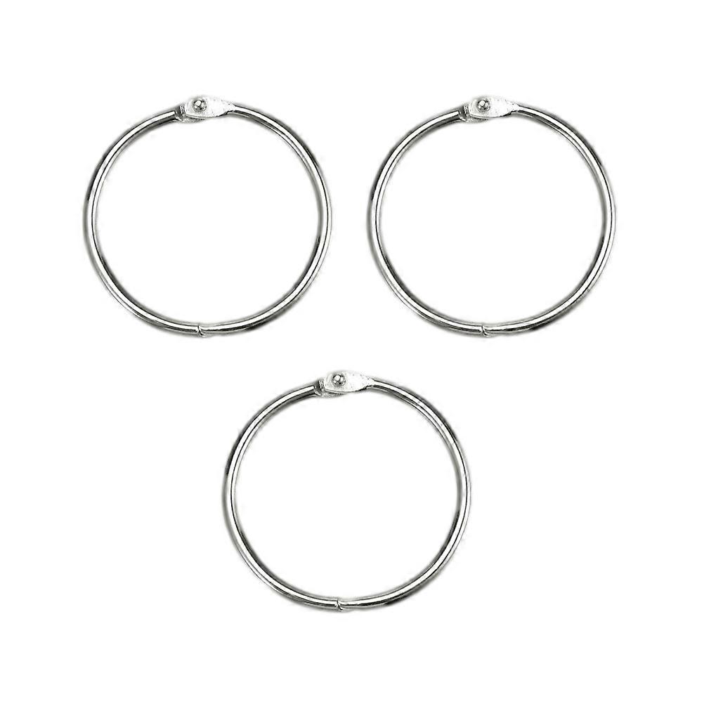 Metallic Binder Rings Loose Leaf Binder Rings Scrapbooking Paper Organization Silver Inner Diameter 50mm Outer Diameter 56mm Memo Filing 20Pcs