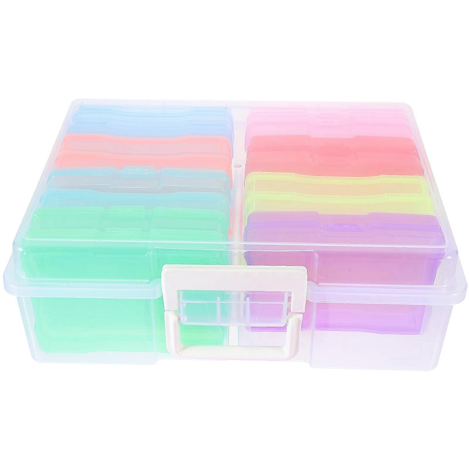 Photo Storage Containers Rectangular Photo Keeper For Small Items Office Use Travel Storage Multi 1Set