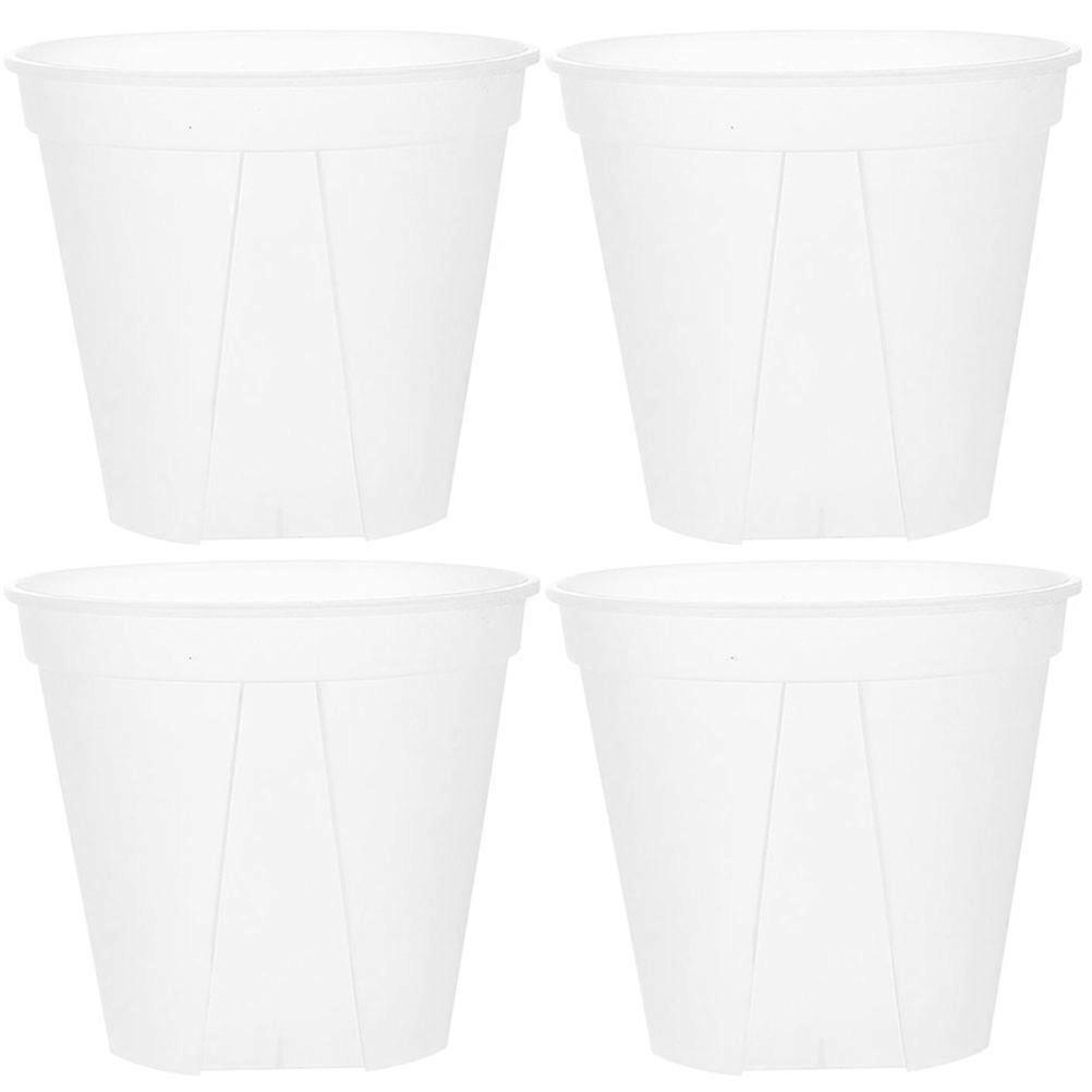 Clear Breathable Plastic Plant Nursery Pots 4pcs, Multi Functional for Gardening, Transplanting and Flowering Use