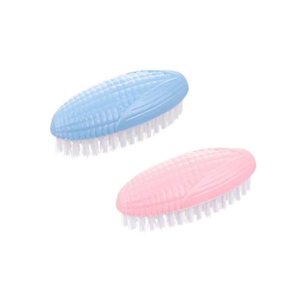 Shoe Brush Plastic Multi-Function Scrubbing Brush Home Garden Use Plastic Bristles Corn Shape 2Set