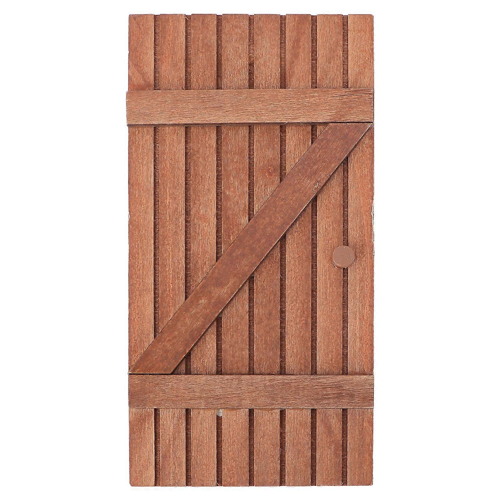 Mini tredørmodell til dekorasjon 1 stk. brun møbelpynt