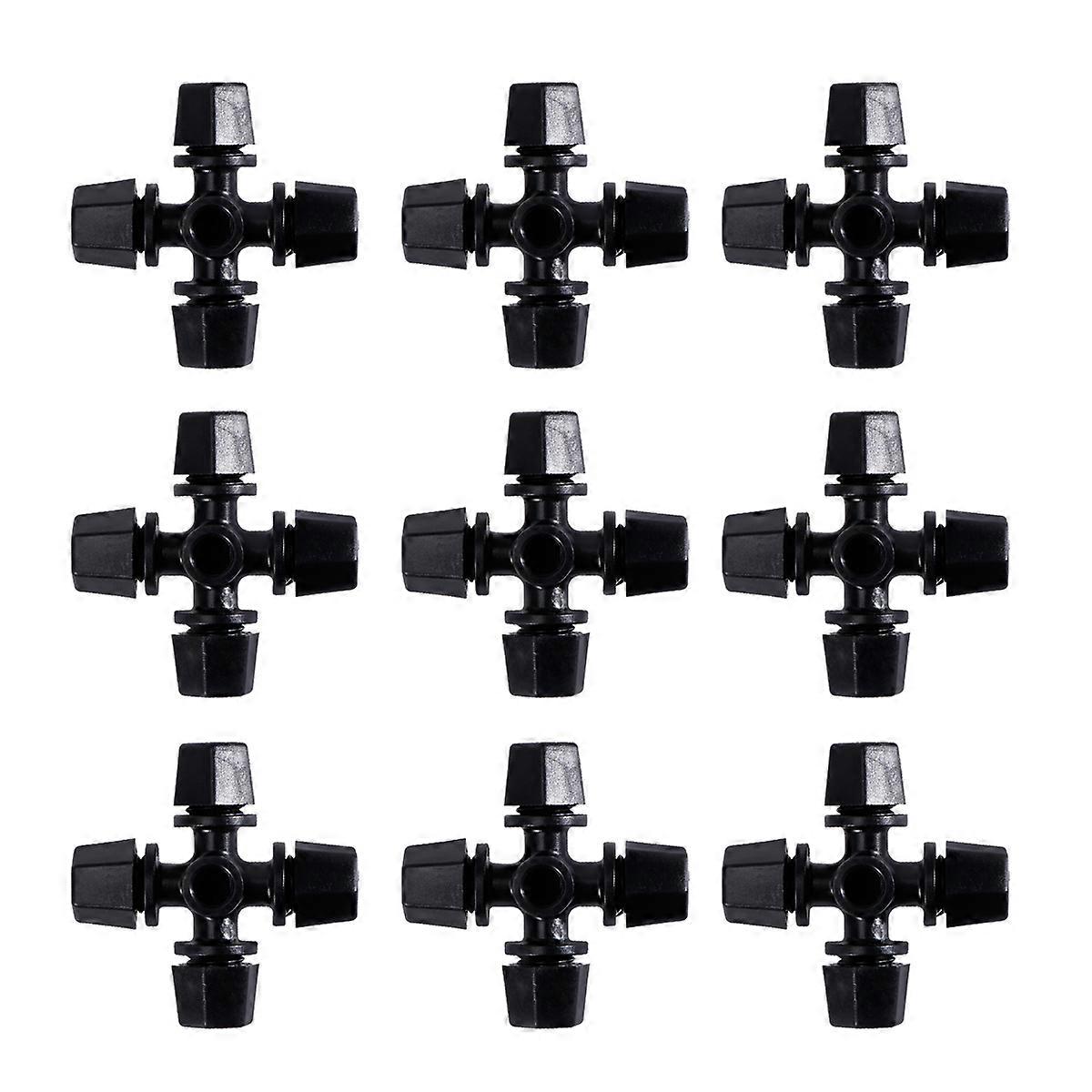 Drip Irrigation Nozzles Atomization Sprayer Nozzle Square For Gardening Home Use Black 4.50X4.50X2.00CM Self-Watering 20Pack
