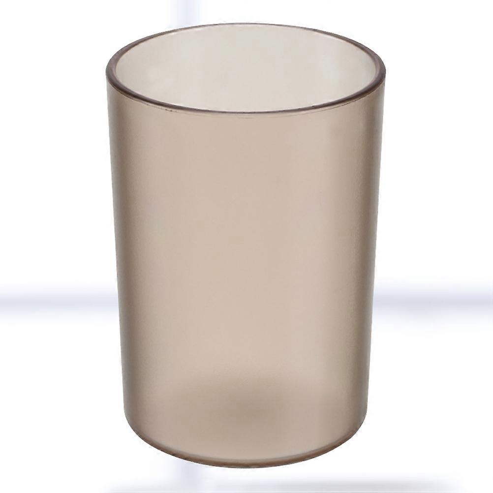 Toothbrush Holders Cups Transparent Coffee Color for Home Use 7.5x10 Cm 1Set