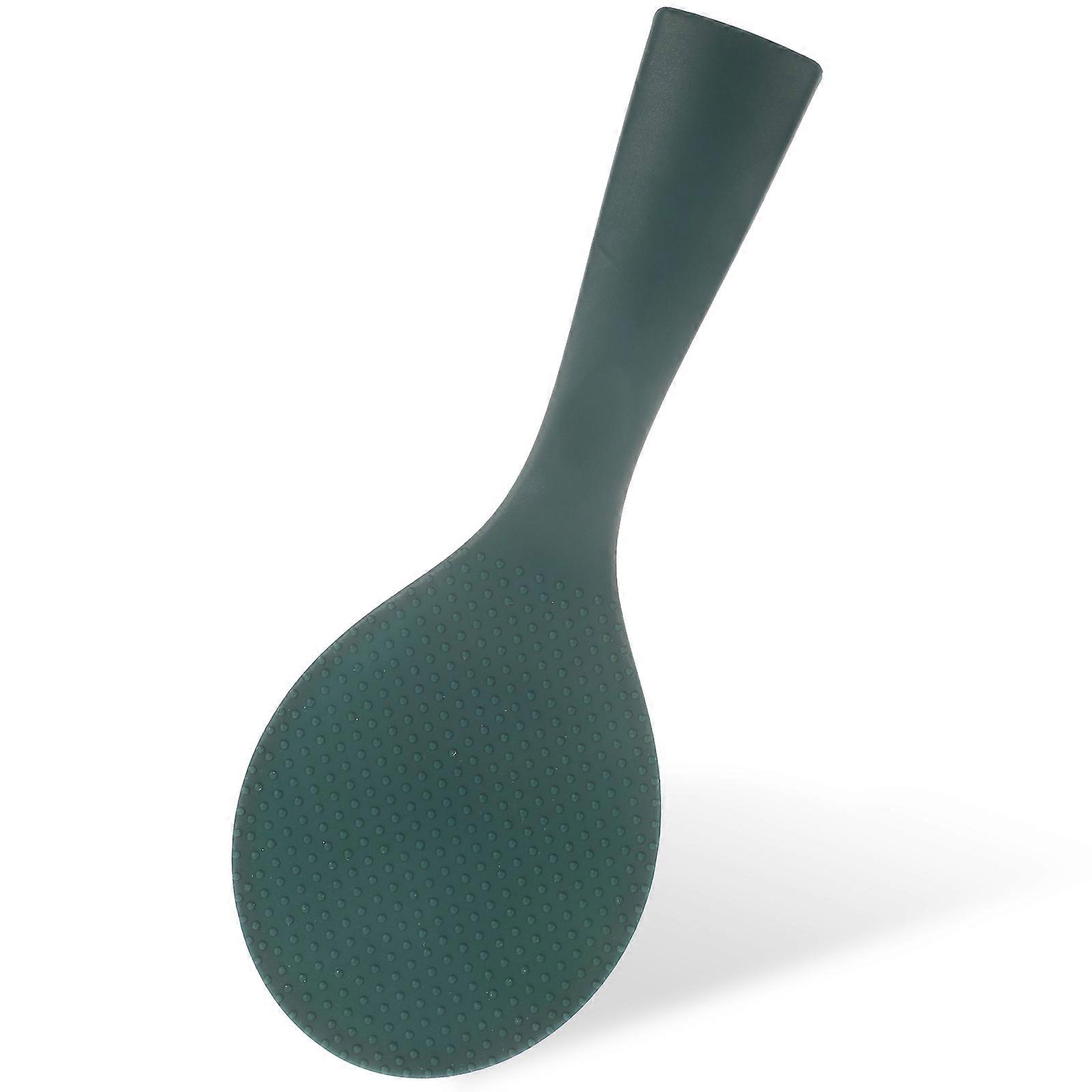 Silicone Rice Paddle Creative Design Non-Stick Vertical Placement Easy Scooping Heat Resistance Humanized Handle 1Set