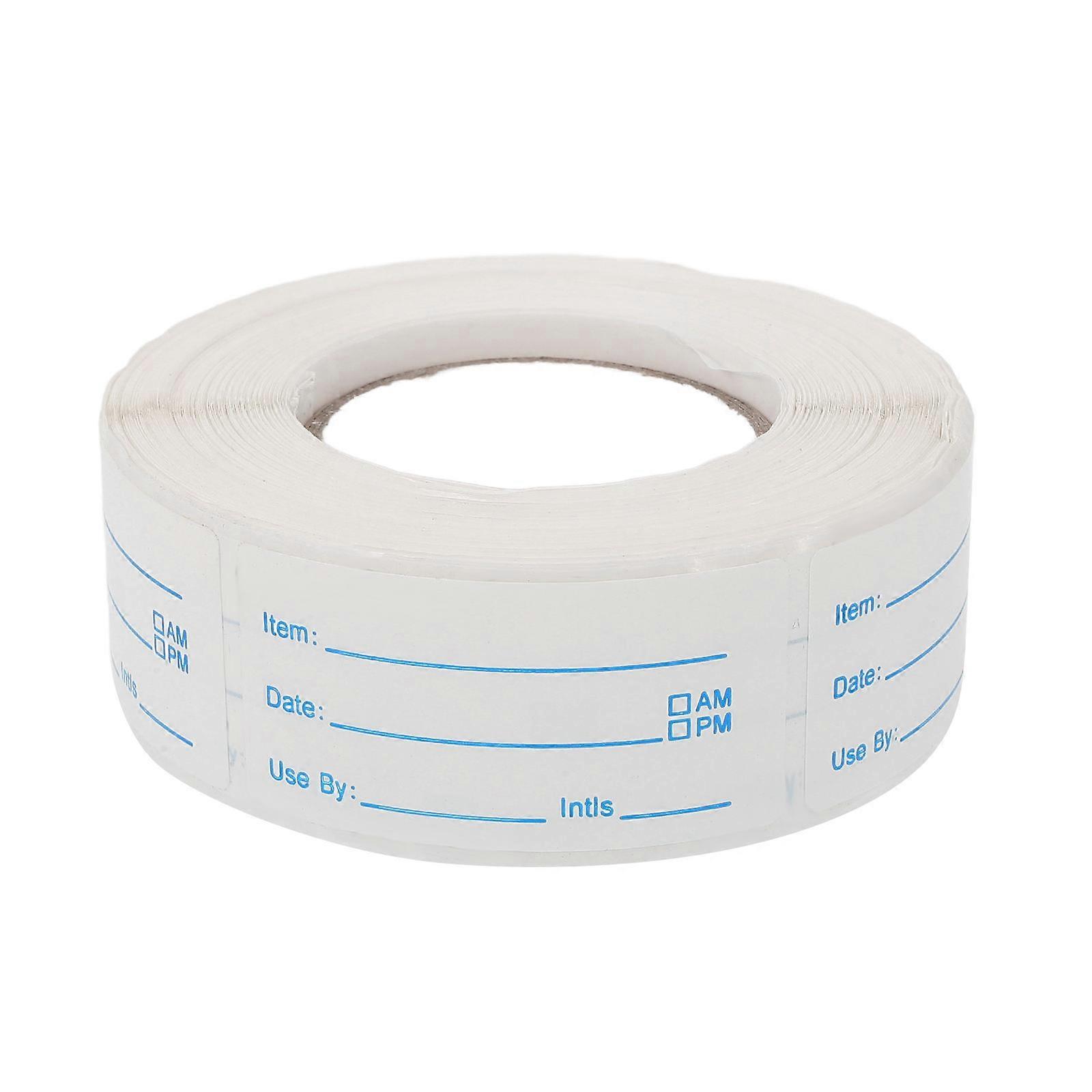 Kitchen Storage Label Stickers Easy Application and Removal Blue Color For Home Use Food Freshness Assurance 1 Roll