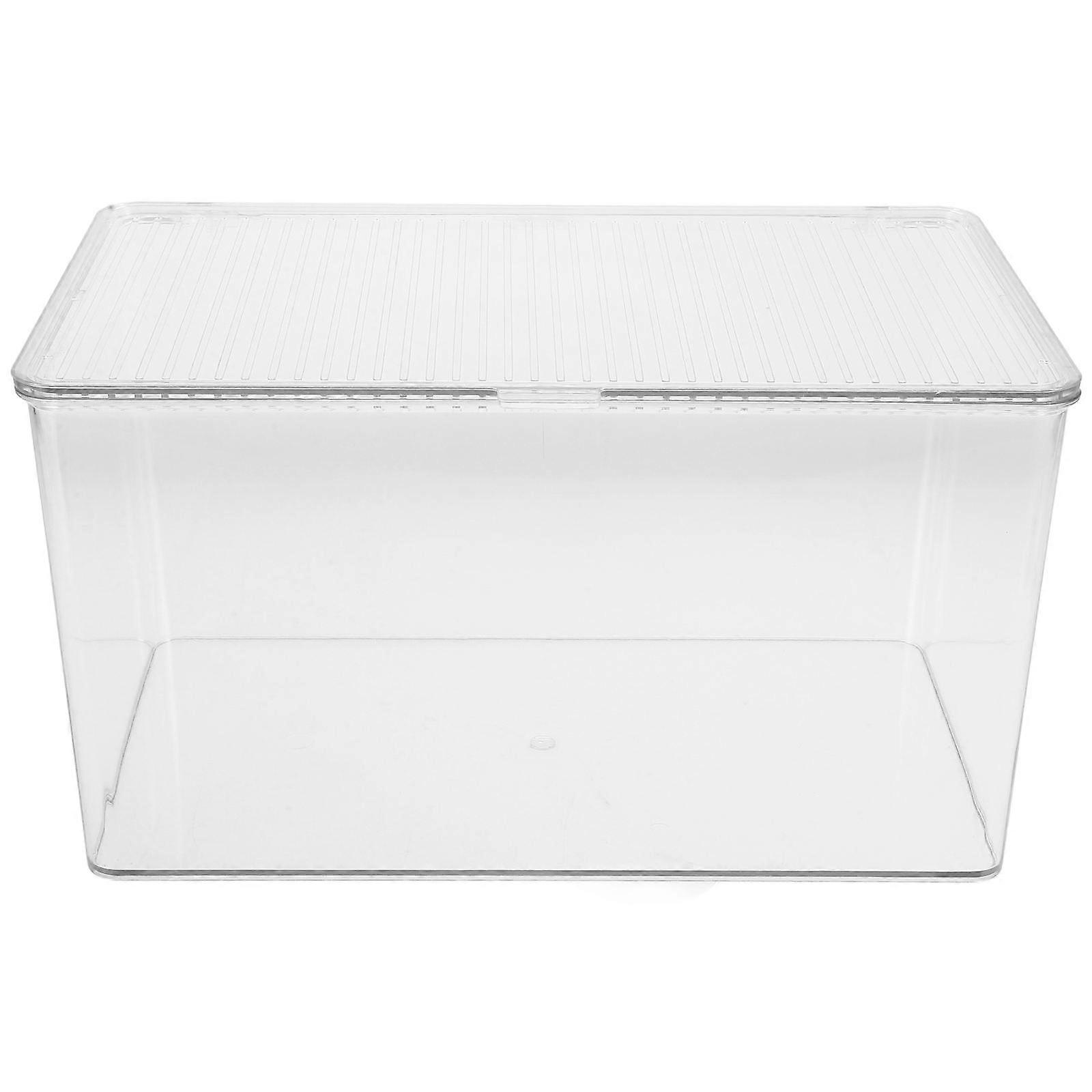 Small Bin Clear Acrylic Storage Box For Badges Pins Anime Items Minimalist Modern Style Transparent Display Case 1Pcs