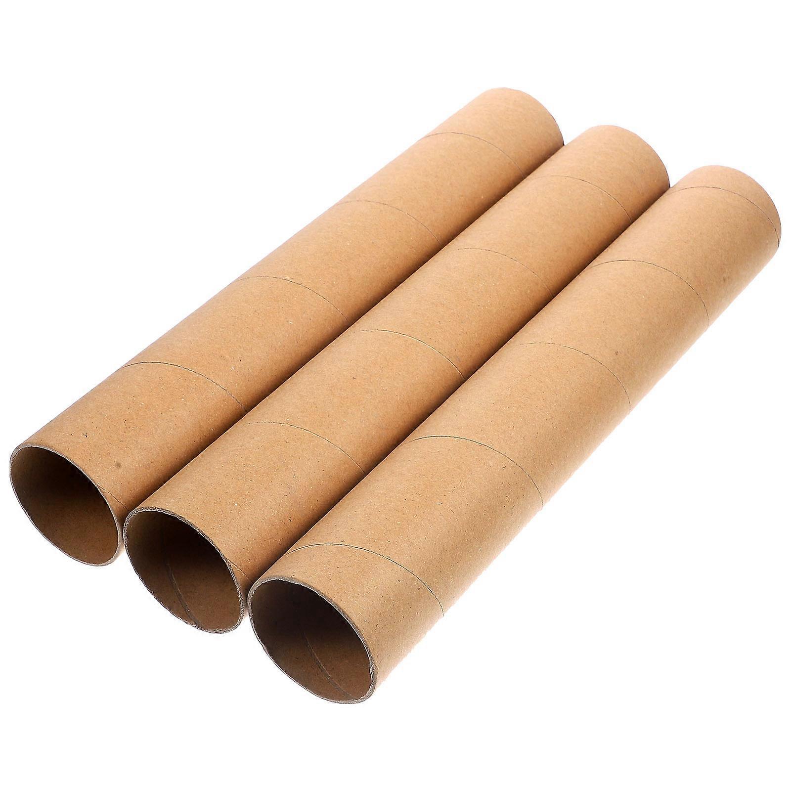 3pcs Durable Paper Cardboard Tubes for DIY Crafting, Poster Packing, Fishing Pole Making, and Artwork Storage – Safe & Versatile for Creative Projects