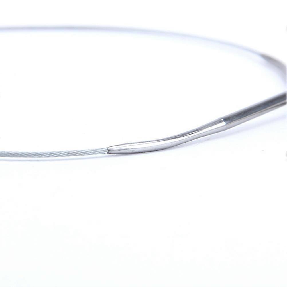 Knitting Circular Needles Stainless Steel Material Sweater Woven Tools 84CM Silver Size NO11 For Craft Projects 1Set