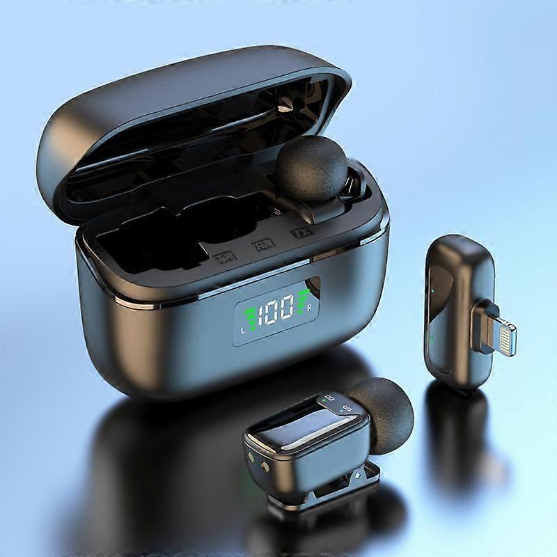 Dual Microphone Mini Wireless Finger Clip Microphone 8 Pin