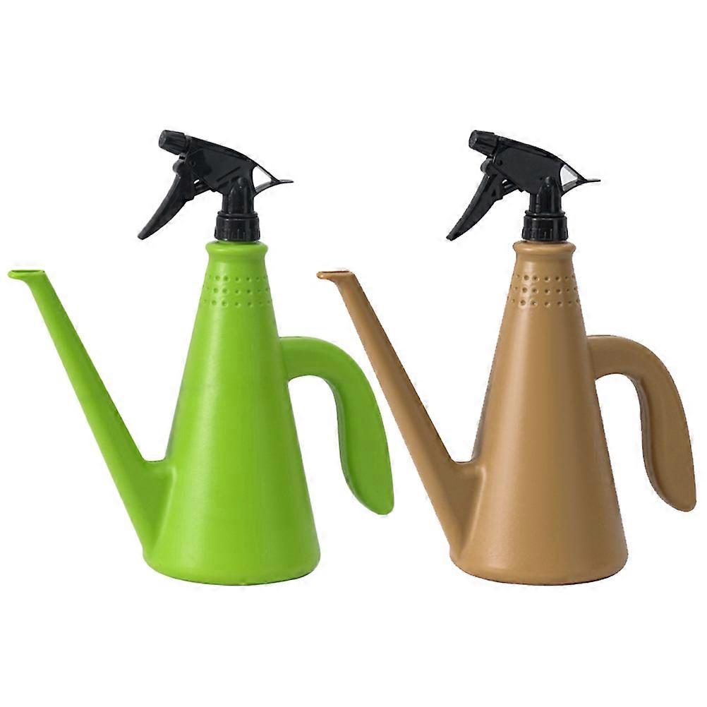 מזלף פחית פלסטיק עציץ השקיה מקורה קטן לצמחי פרחים עם קיבולת גדולה ובקרת לחץ אוויר ידנית 2 יחידות