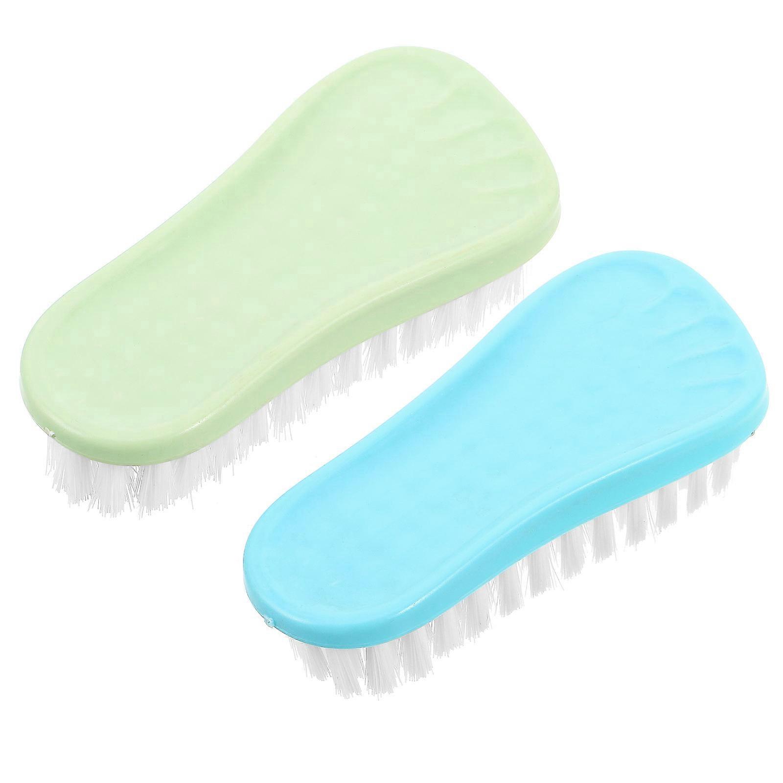 Soft Shoe Brush Multifunctional Use For Clothes And Shoes Ergonomic Handle For Home And Travel 2Pcs