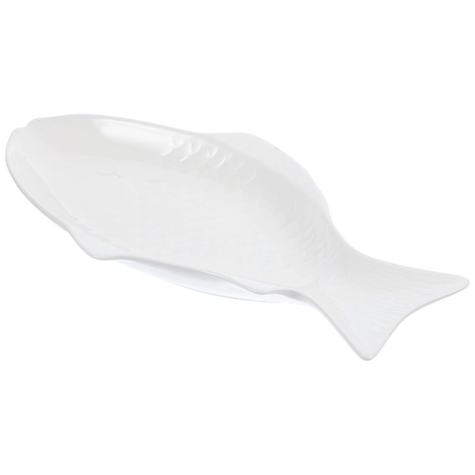 Ceramic Fish Plate Unique Design Fish Serving Platter Dish Steaming Fish Tray