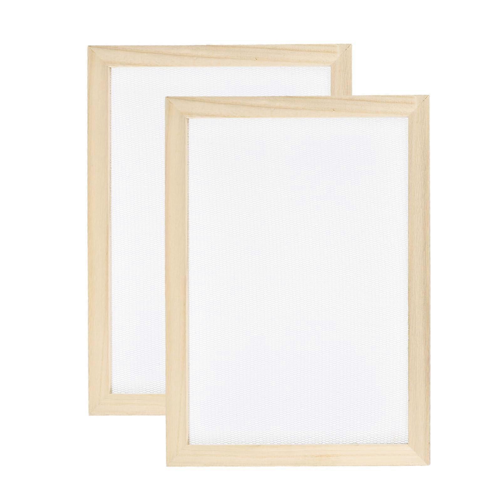 Paper Making Strainer, Wood, Paper Making, 34 x 24 cm, Paper Making, Frame Kit for Crafts, Cards, Bookmarks, 2 Pieces Ref: 1164