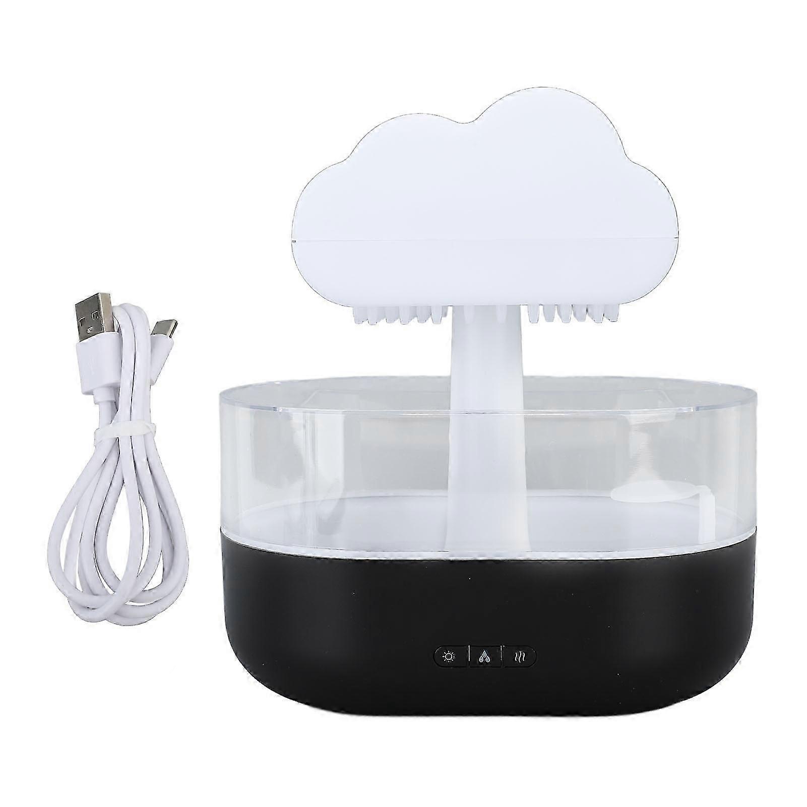 200ml Rain Cloud Humidifier with 7 Colors LED Light Adjustable USB Powered Cloud Aromatherapy Diffuser for Sleeping Relaxing Mood