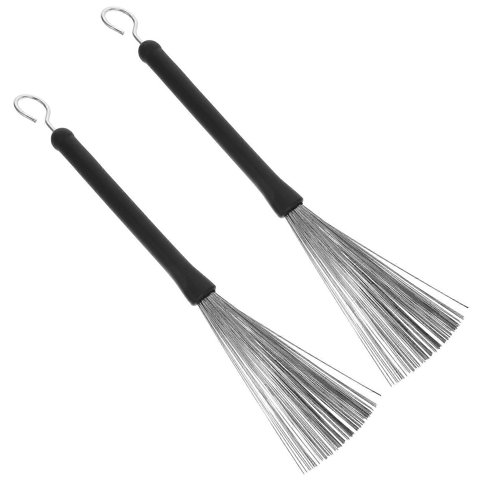 2pcs Retractable Stainless Steel Drumsticks Drum Wire Brush for Enhanced Sound Resonance Compatible with Various Percussion Instruments for Drummers