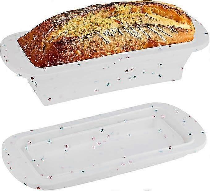 Silicone Bread Baking Pan with Metal Reinforcement Frame, Foldable Silicone Bread Baking Pan, 9*4 Inch Non-stick Silicone Baking Pan for Oven, Silicon