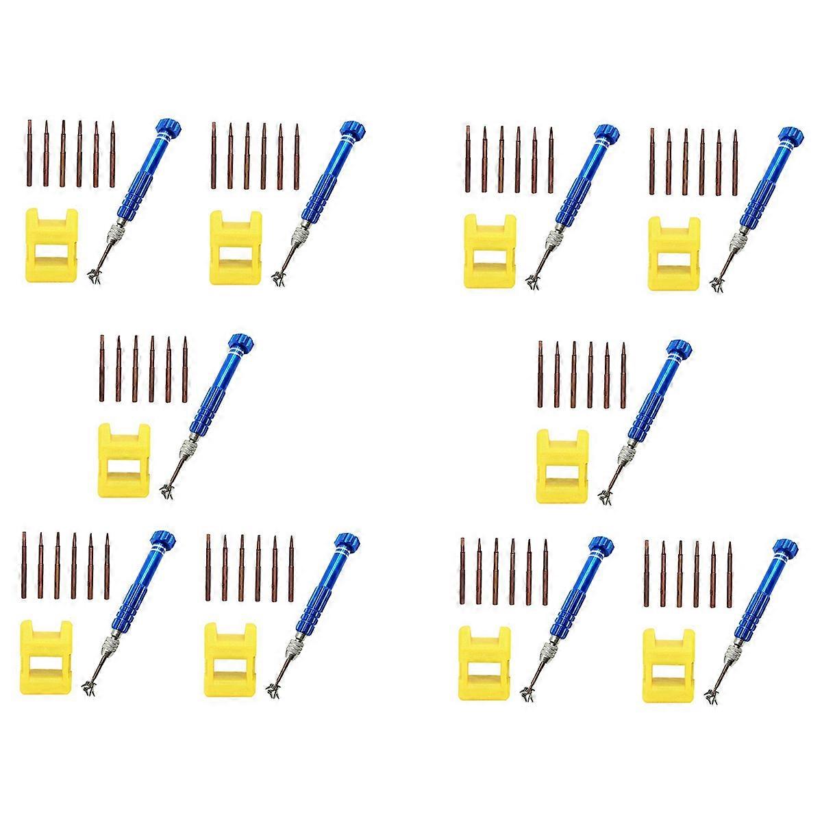 Magnetic 6 in 1 Tiny Screw Driver Kit,for Watch, Eyeglass Etc