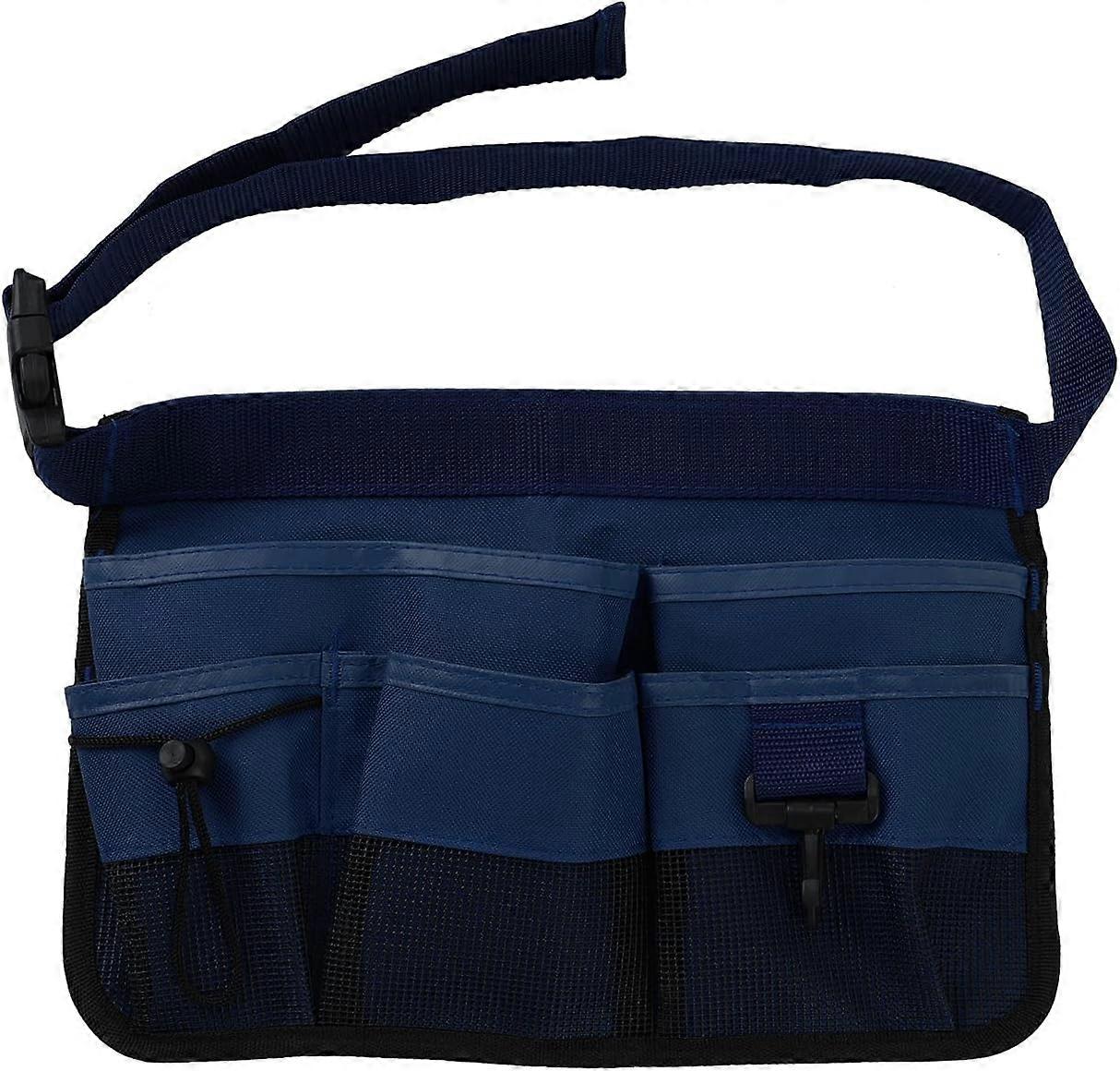 Practical Unisex Tool Belt, Work Tool Belt with 7 Pockets, Carpenter Belt, Blue (AAA)