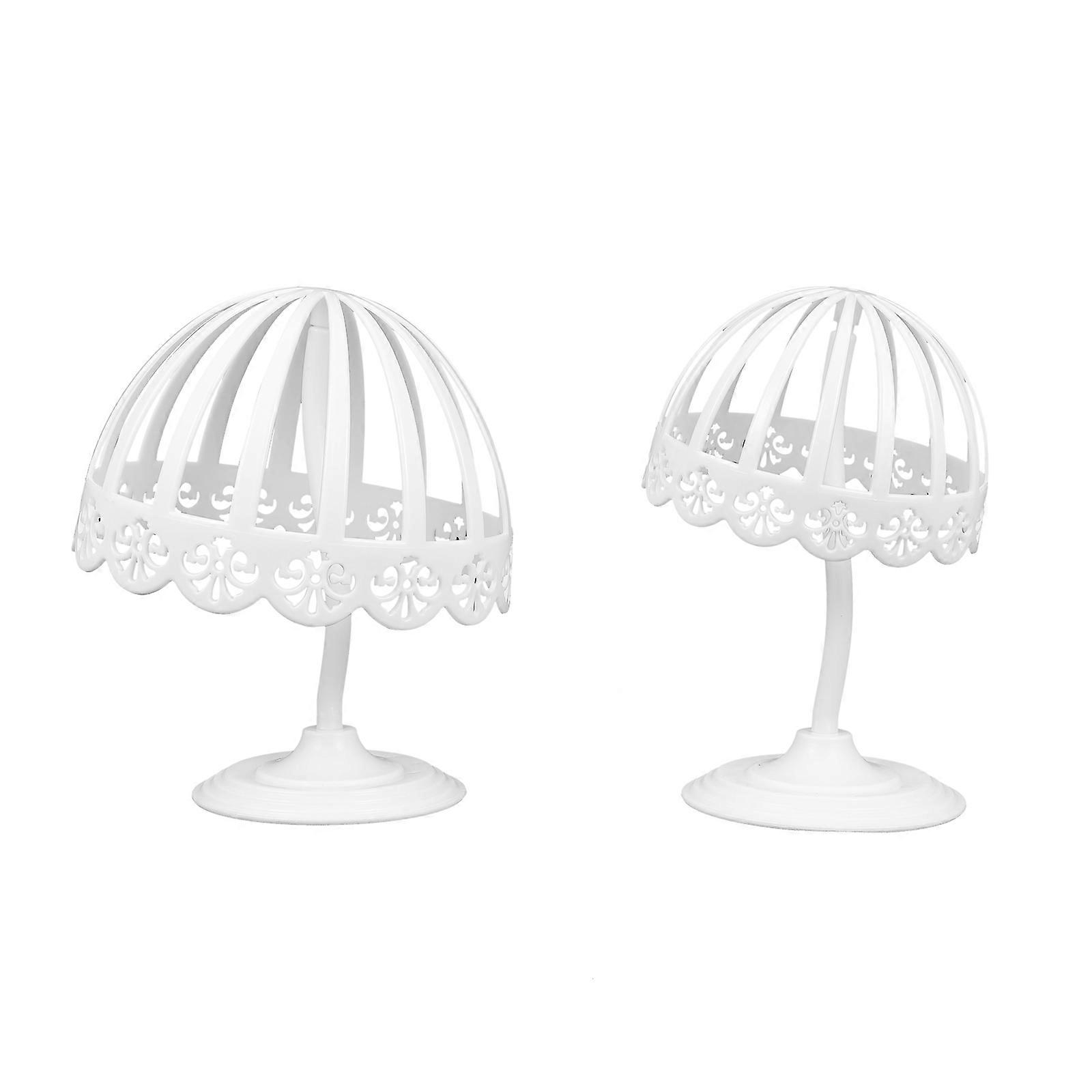 Hat Rack Creative Hat Storage Stand Simple Style White 19.00X16.50X10.50CM for Store 2Pcs