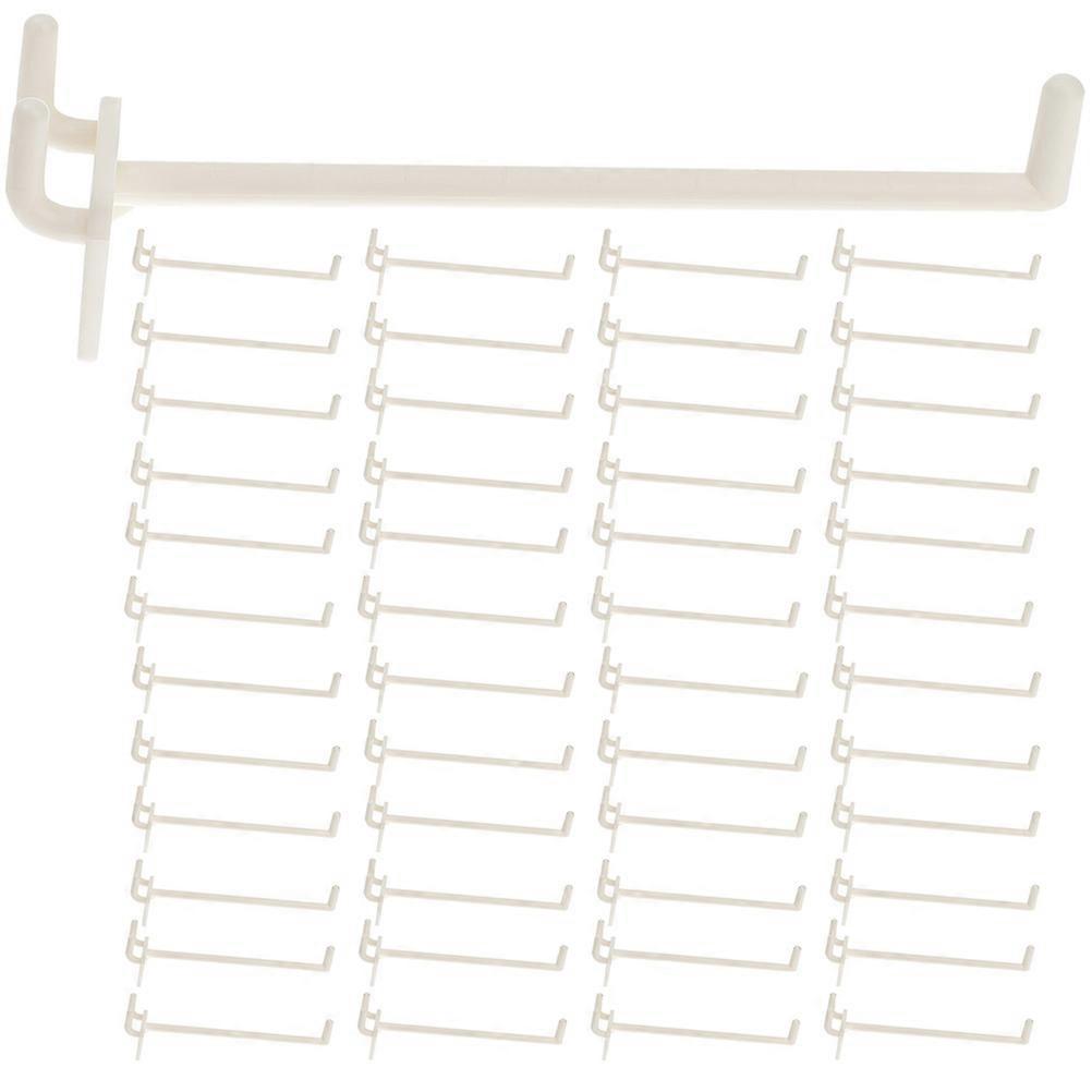 Pegboard Hanging Hooks Heavy Duty Pegboard Hangers Utility Tool Storage Wall Organization 4.5 Inches Rod Length White Arc Tail 50Set