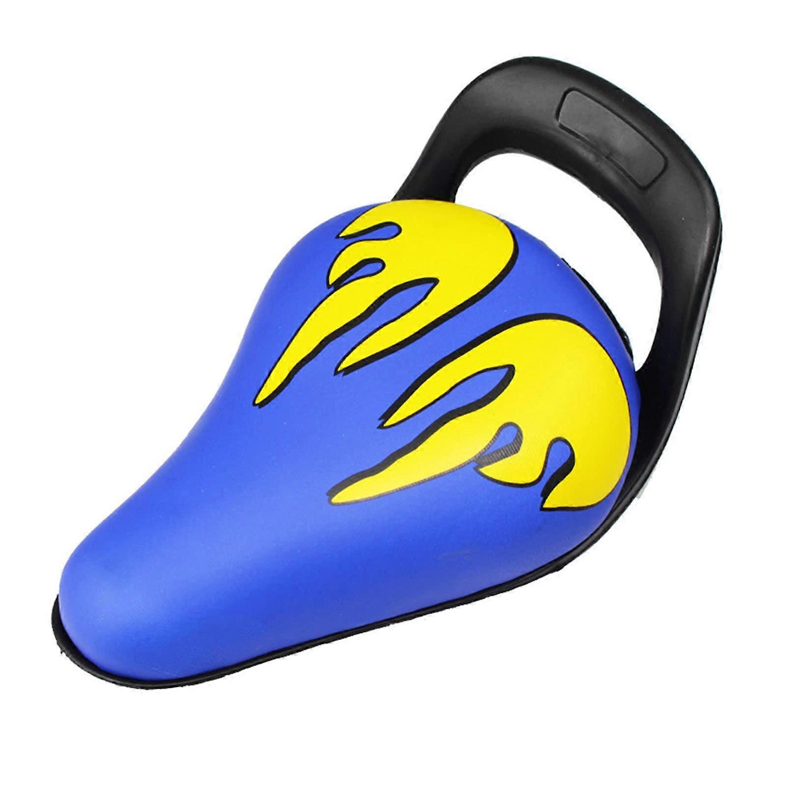 Bicycle saddle, child seat. . Leather bike seat soft cushion waterproof MTB saddle blue.