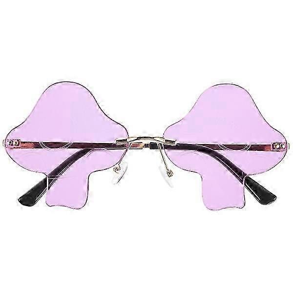Women's Irregular Mushroom Sunglasses Rimless Eyewear Set