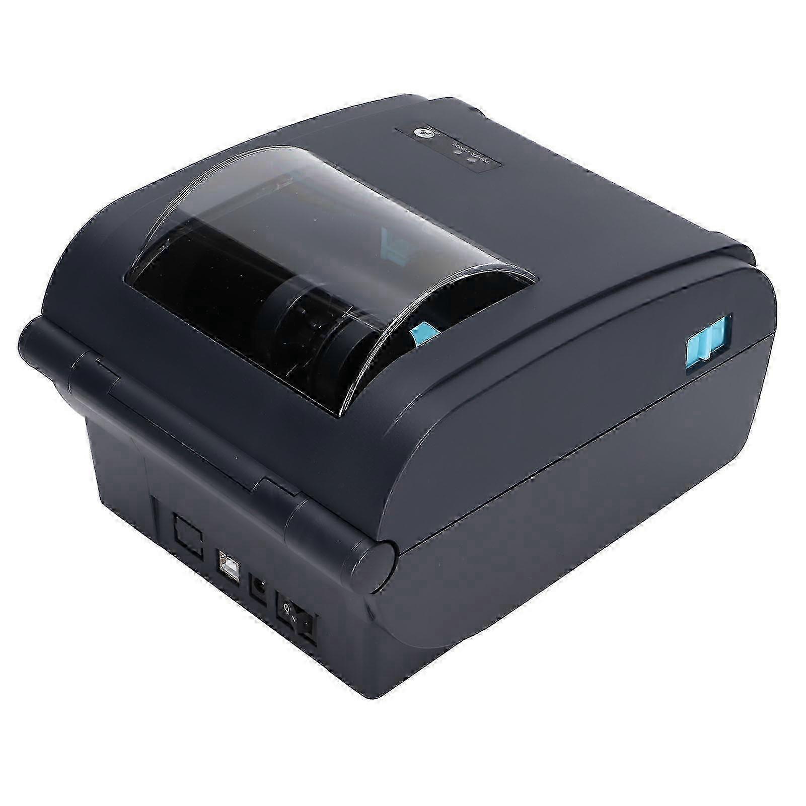 Large Width Thermal Label Printer with Humanized Open Lid for Transparent Paper, Suitable for Various Brands - UK Plug