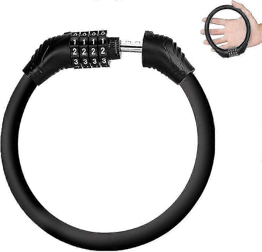 Mini Portable Steel Cable Bike Lock with 4-Digit Combination Code, Ideal Password Gift for Any Cycling Enthusiast