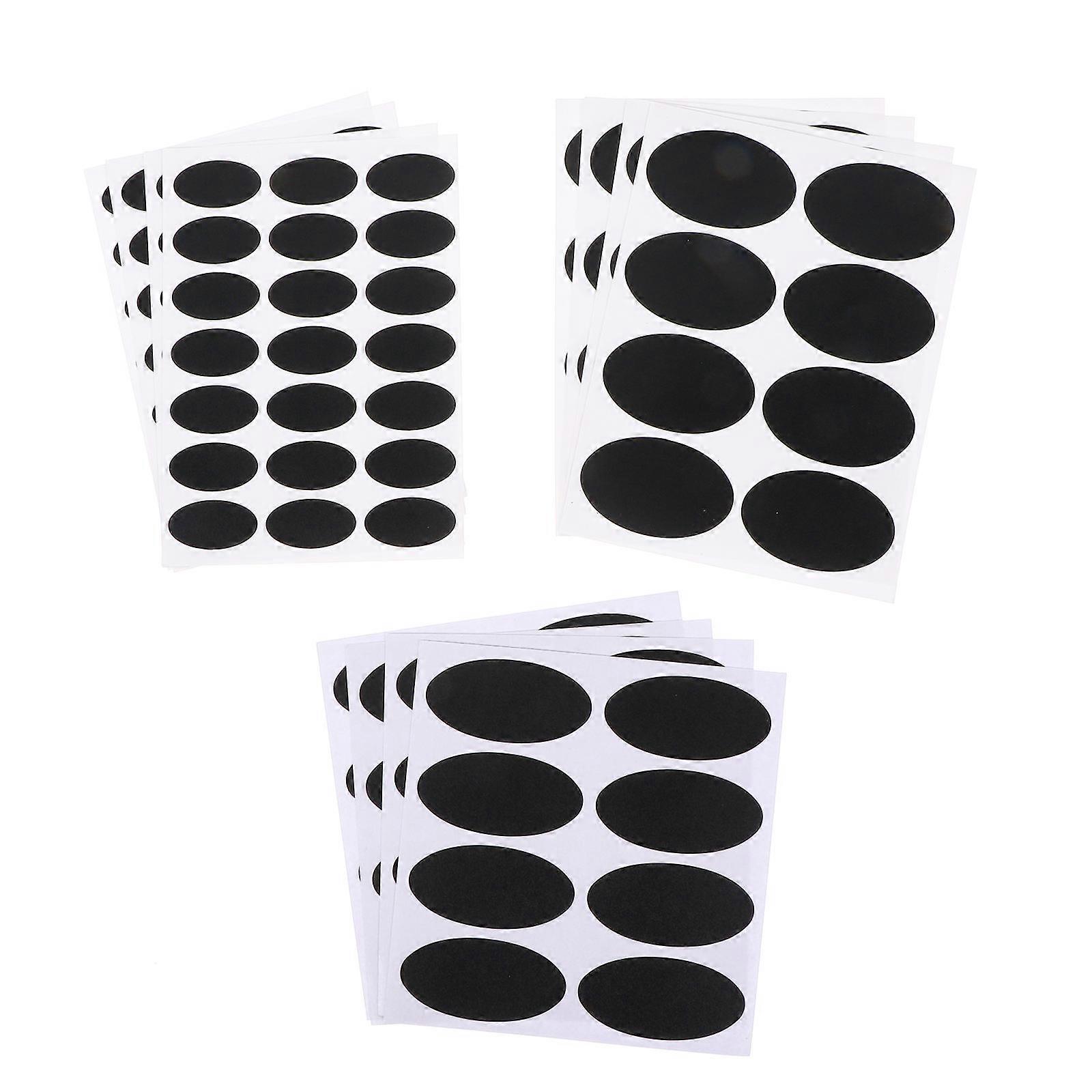 148 Pcs Spice Jar Labels for Household Pantry Chalkboard Stickers Oval Shape