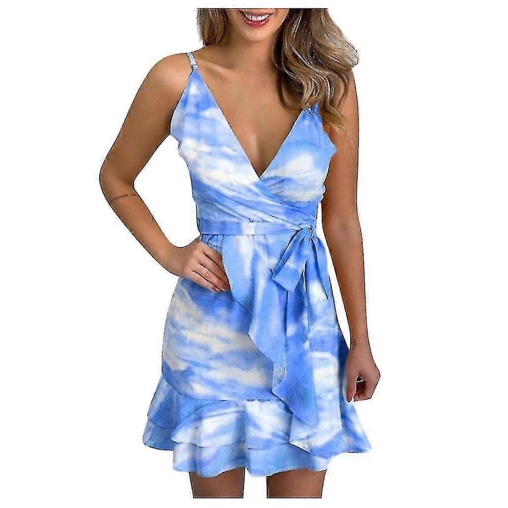 Ärmelloses Minikleid mit Batik-Print