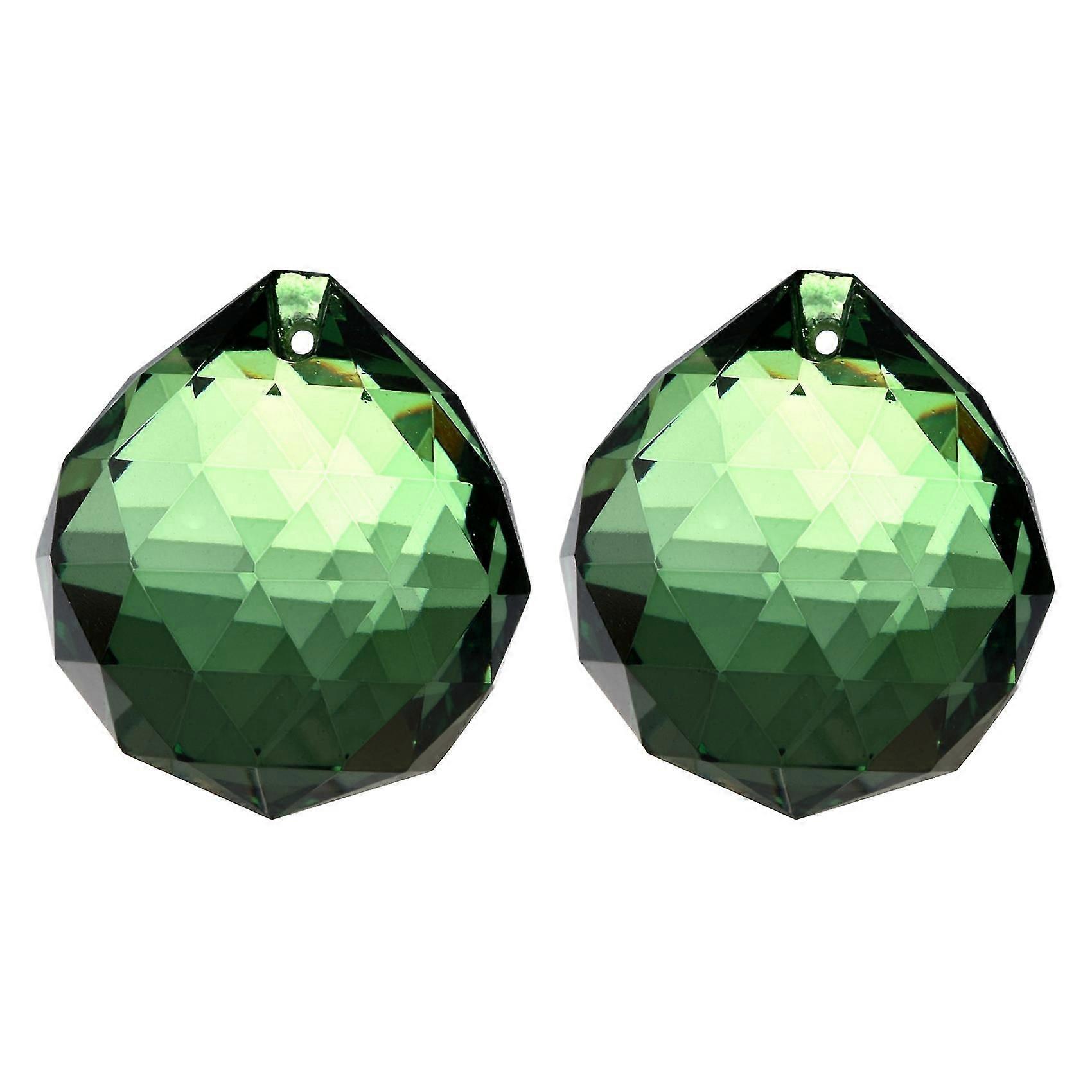 40mm Feng Shui Crystal Ball - Green