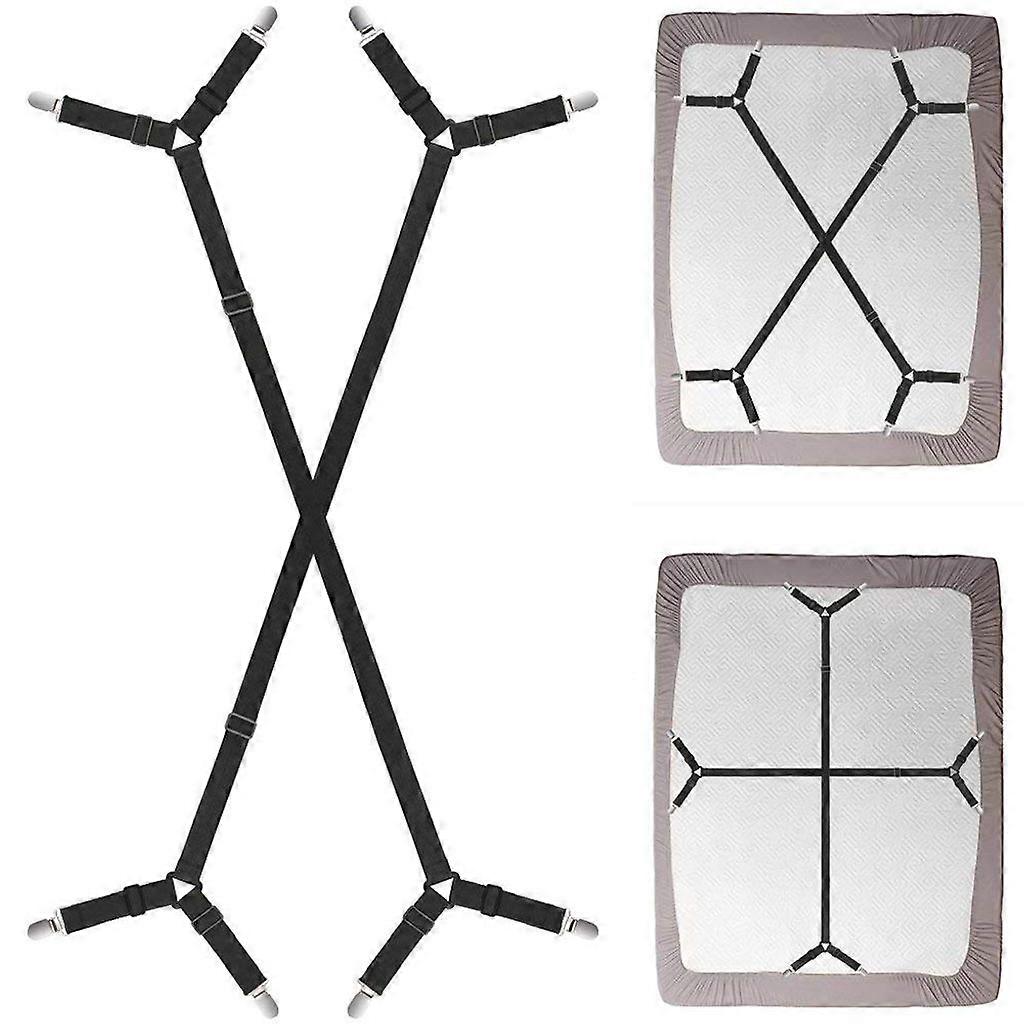 Sheet tensioner, adjustable triangle tensioner, elastic sling, clamp, fastener, strap, sheet clip, mattress cover, sofa cushion