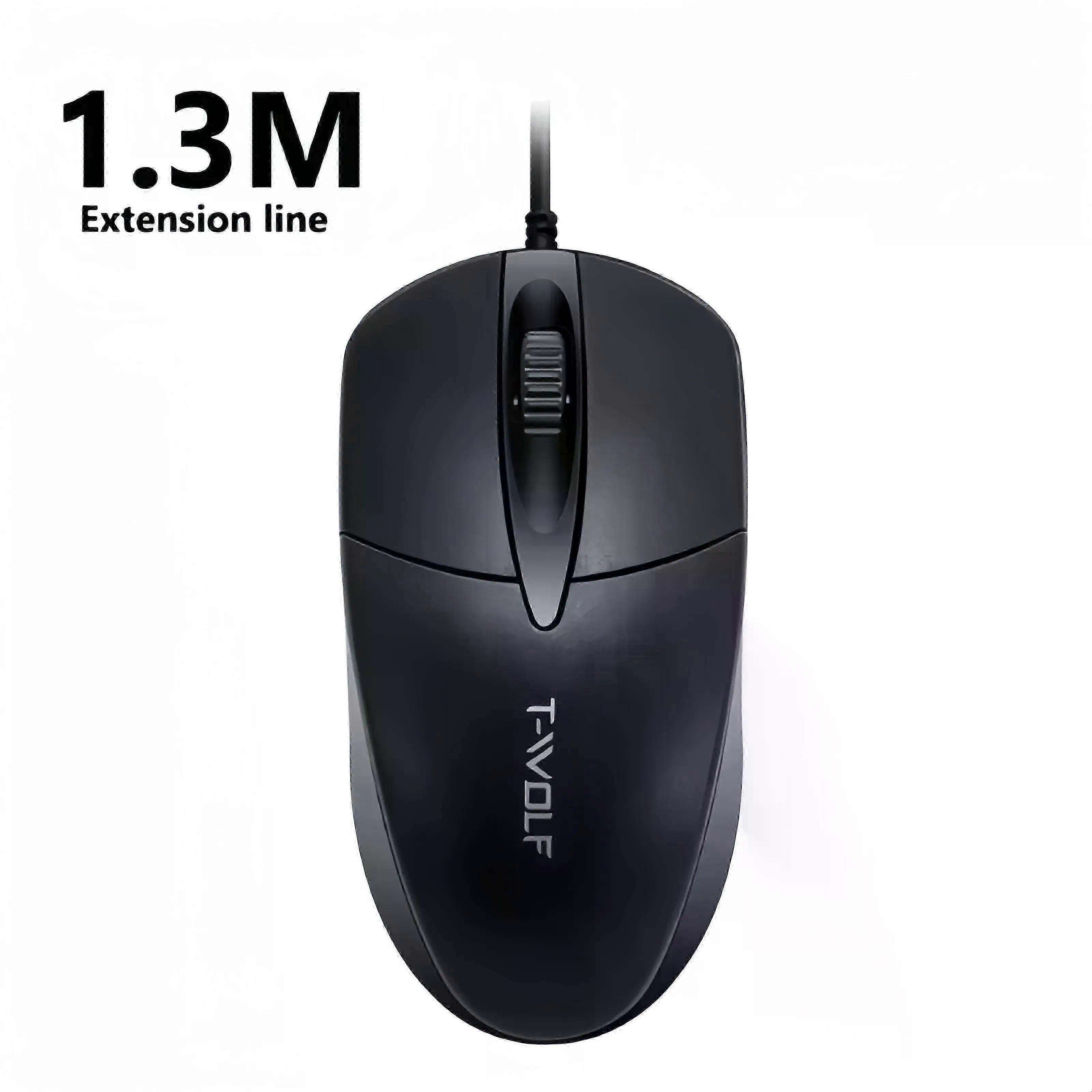 USB Wired Ergonomic Optical Mouse for PC, Laptop, Windows, and Mac OS - Plug and Play