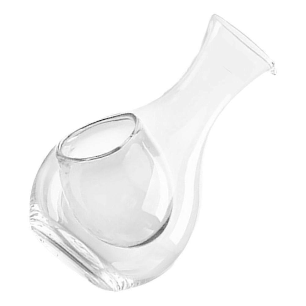 Elegant Transparent Wine Decanter with Thumb Hole Design for Whiskey, Liquor, and Alcohol Stylish Home and Party Decor