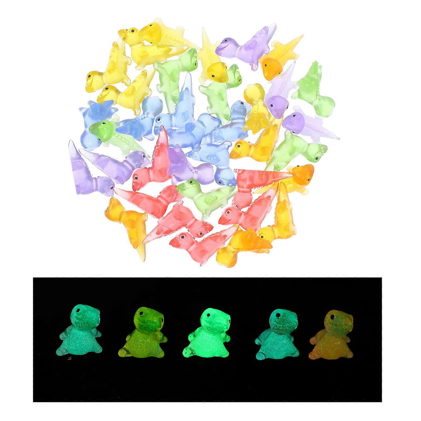 36PCS Glow in the Dark Mini Resin Lizard Figurines, Cartoon Animal Ornaments for Micro Landscape, Garden, Car, and Desktop Decoration, DIY Craft