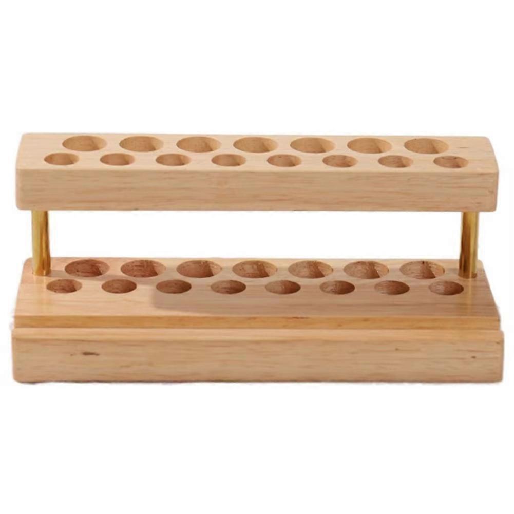 Slots Walnut Pens Holder Toothbrush Holder Phone Stand Pen Tray Brush Display Case Storage Stand Wood Color
