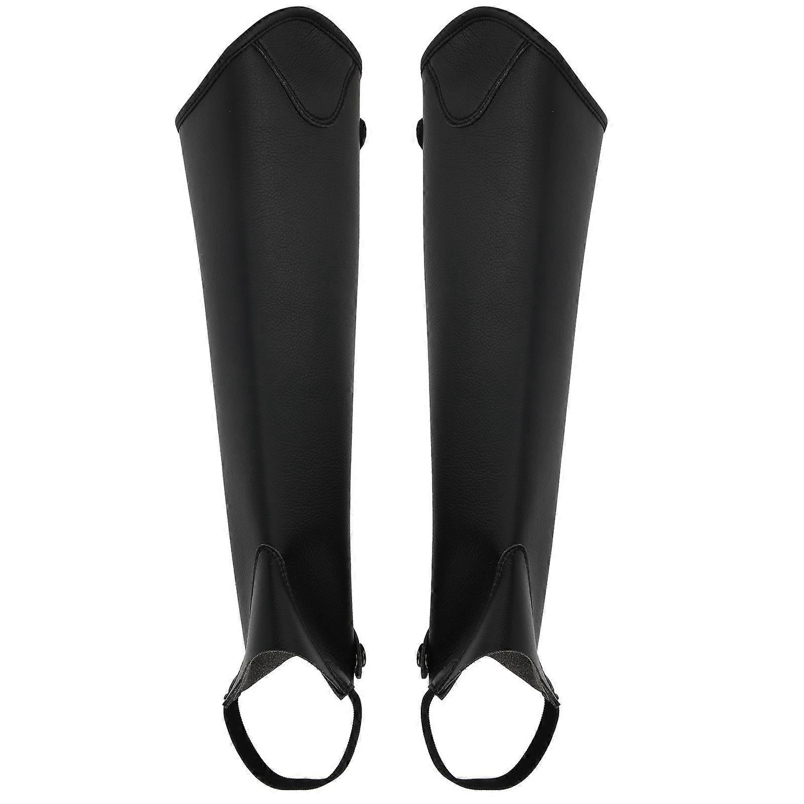 Super Fiber PU Leder Half Chap Reiten Körperschutzausrüstung für Erwachsene