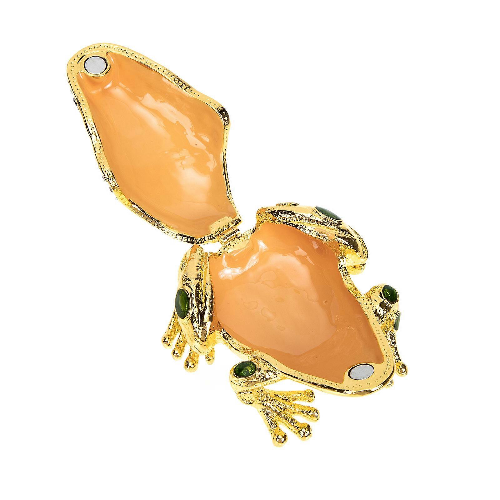 Enamel Frog Jewelry Storage Box – Multi Functional Trinket Case for Rings, Necklaces, Bracelets & Earrings – Ideal for Anniversaries, Birthdays &