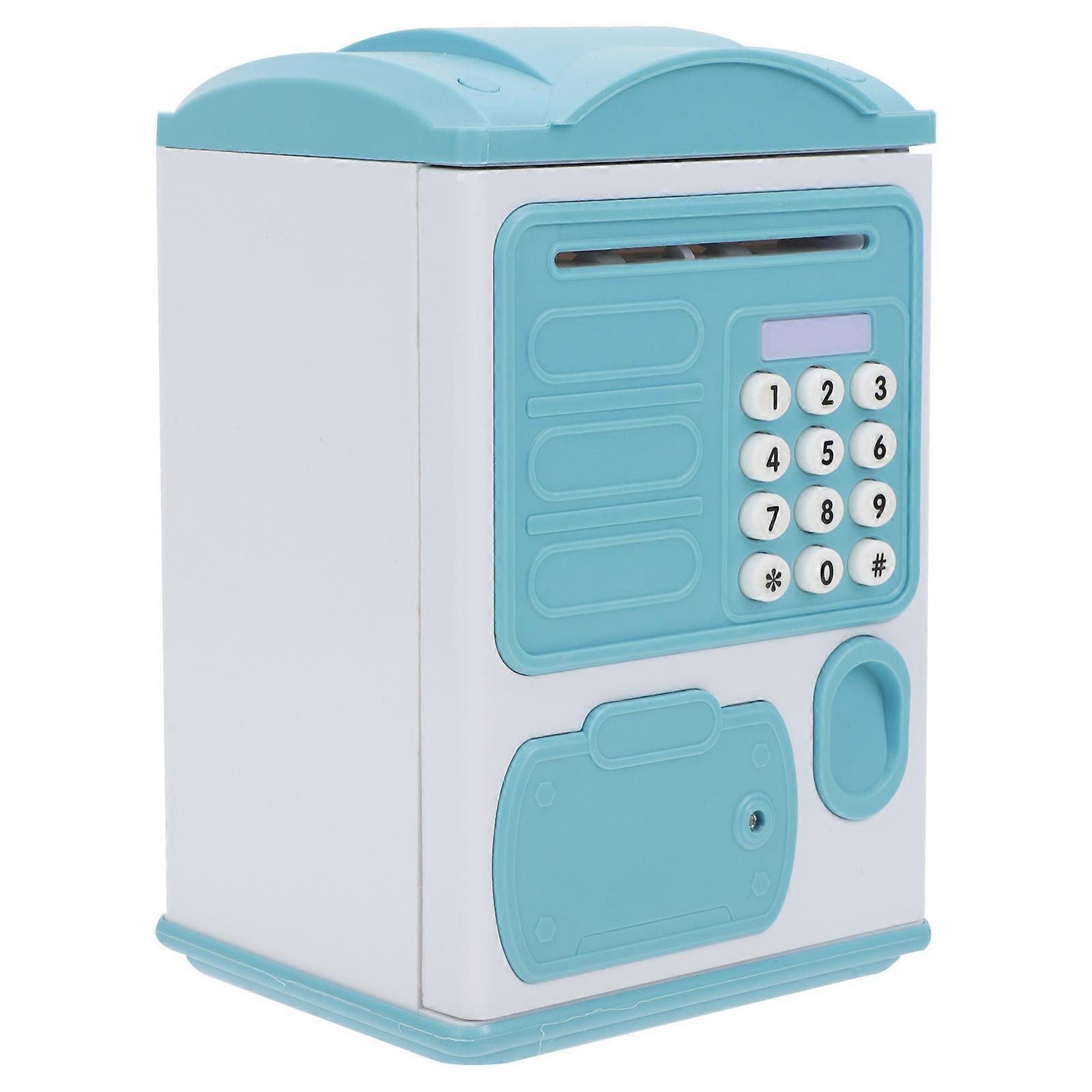 Compact Mini Coin Box with Fingerprint Password Protection and Automatic Money Rolling Function for Secure Coin and Note Storage