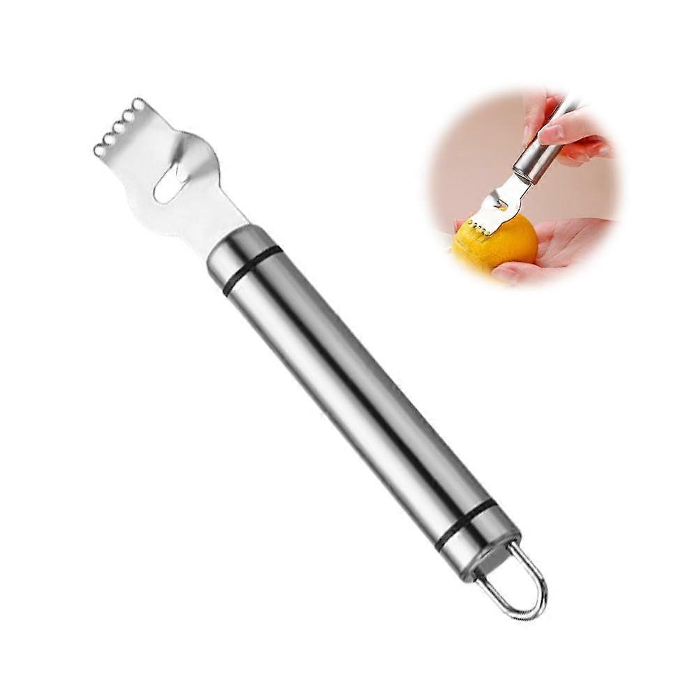 Lemon Peeler Grater, Stainless Steel Zester, Citrus Peeler Tool with Channel
