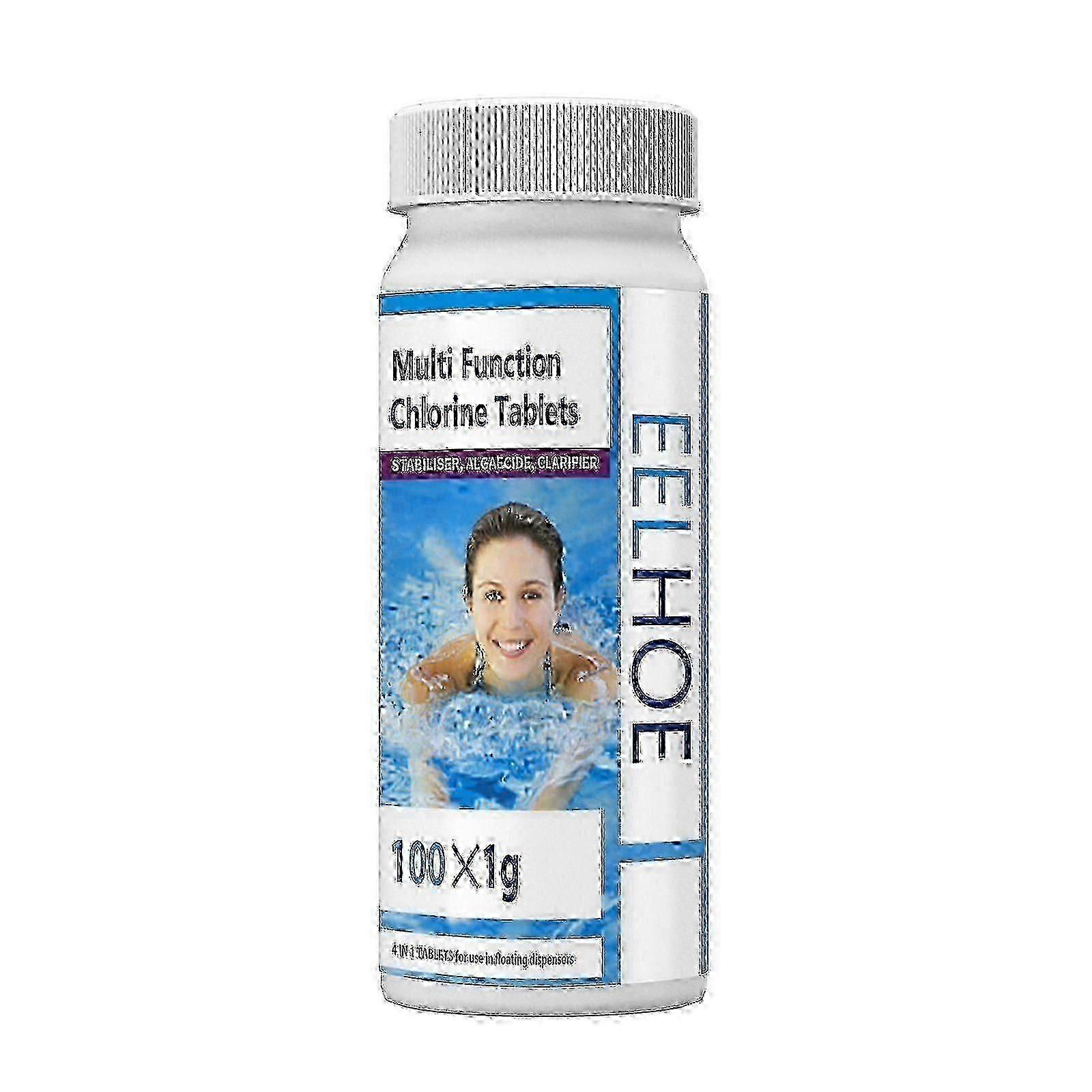 Pool Effervescent Chlorine Tablets, Water Quality Cleaner Remove Algae And Green Water Decontamination Effervescent Tablets