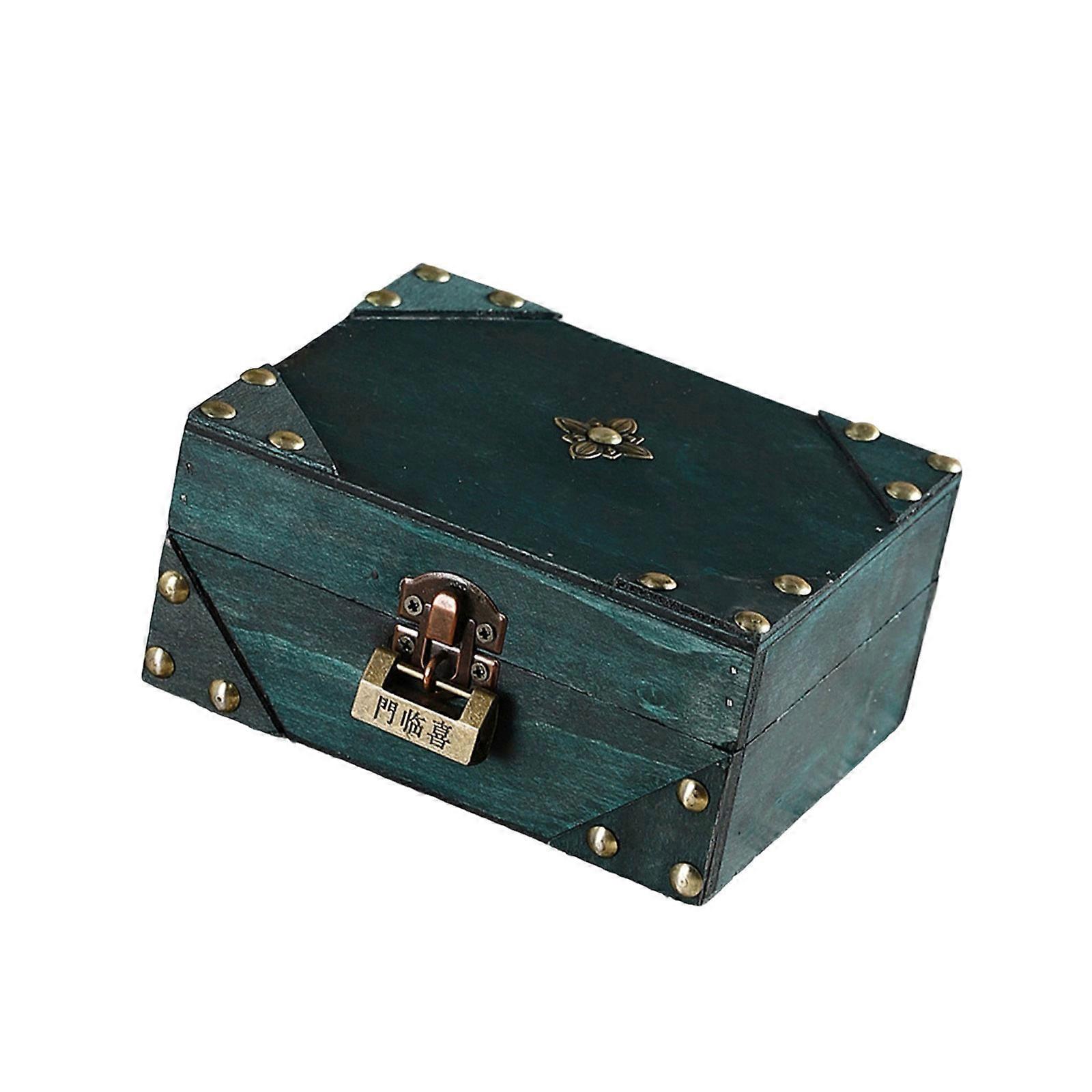 Elegant Retro Styles European Travel Case Practical Sturdy Wood Storage Box for Daily Use and Home Decoration Multicolor