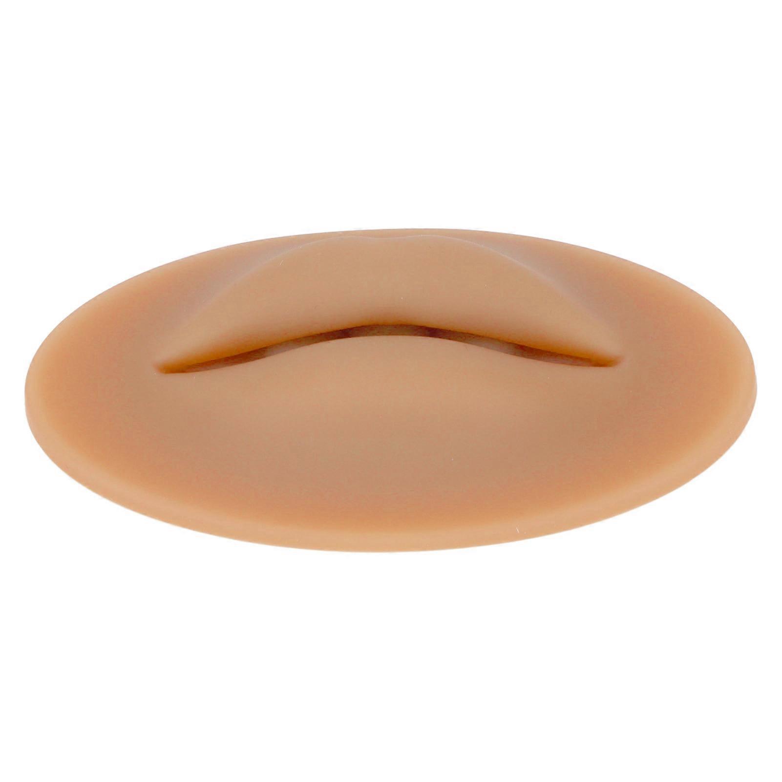 Microblading Lip Model Soft Silicone Microblading Practice Skin Accessory for Artists Beginners Light Brown