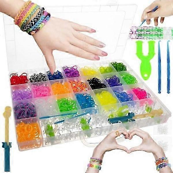 Multicolor Loom Bands Kit - 4400 pcs in 22 colors