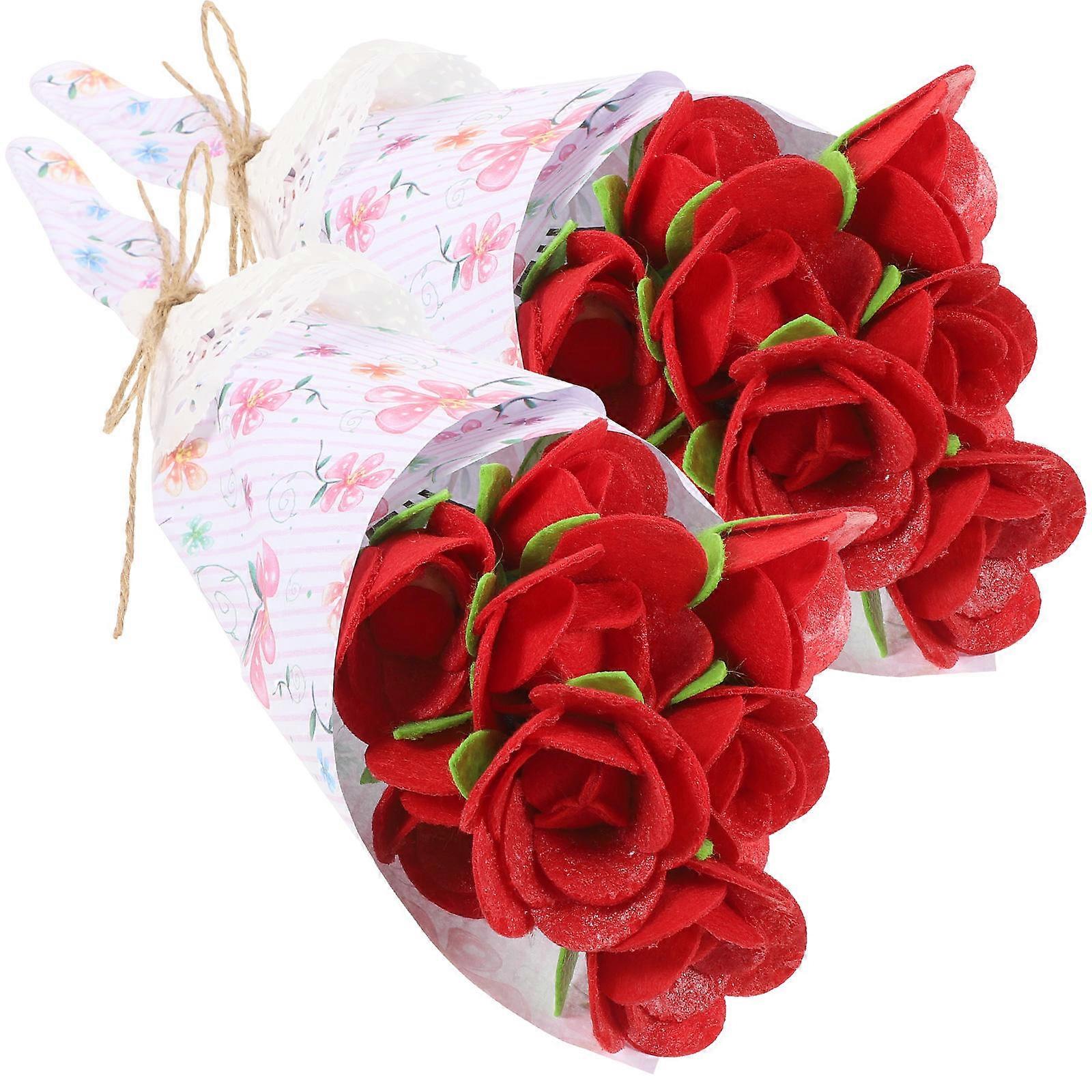 2 Sets of Unique Bouquet Craft Materials Unfinished DIY Bouquet Accessories Kids Craft Kit