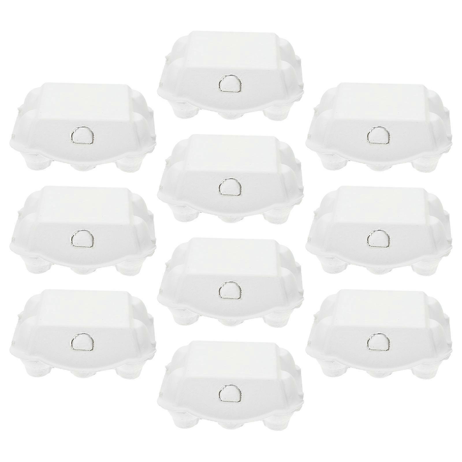 Egg Carton Egg Tray Rectangular Simple Design For Eggs Outdoor Travel Storage Containers 10Pcs