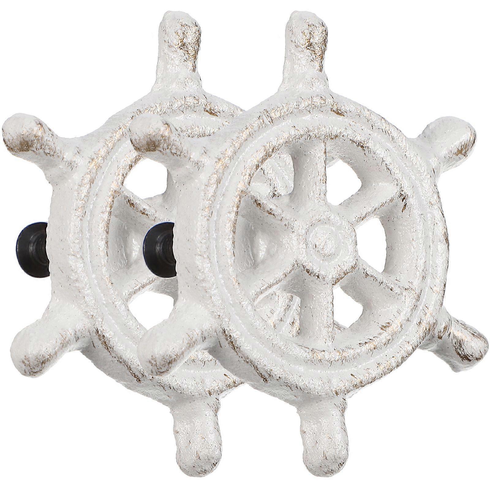 2pcs Furniture Handle Cast Iron Pull Handle Household Cabinet Drawer Knob