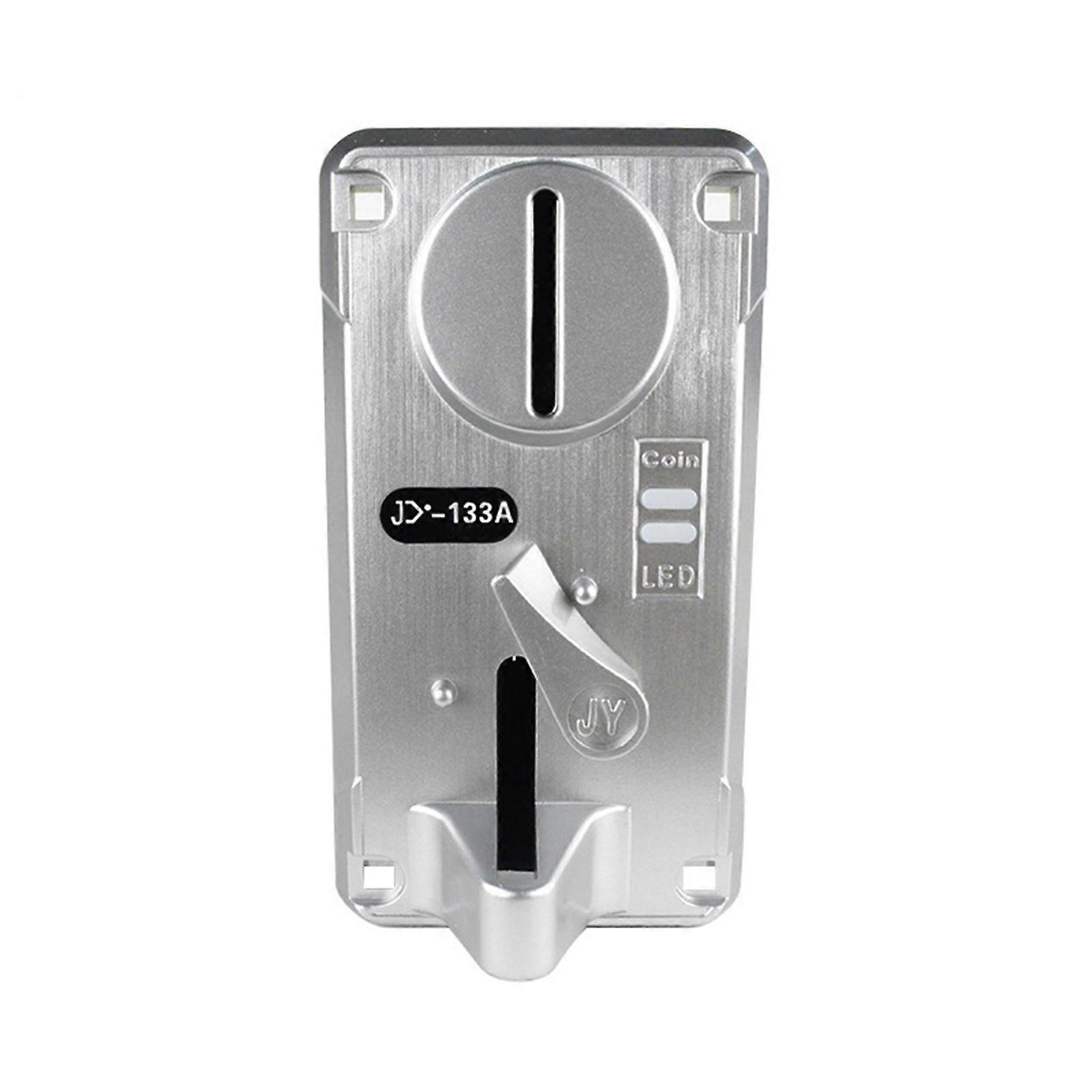 Coin Acceptor CPU Multi Coin Acceptor Selector with Indicator for Game Machine Electronic Coin Selector  Silver